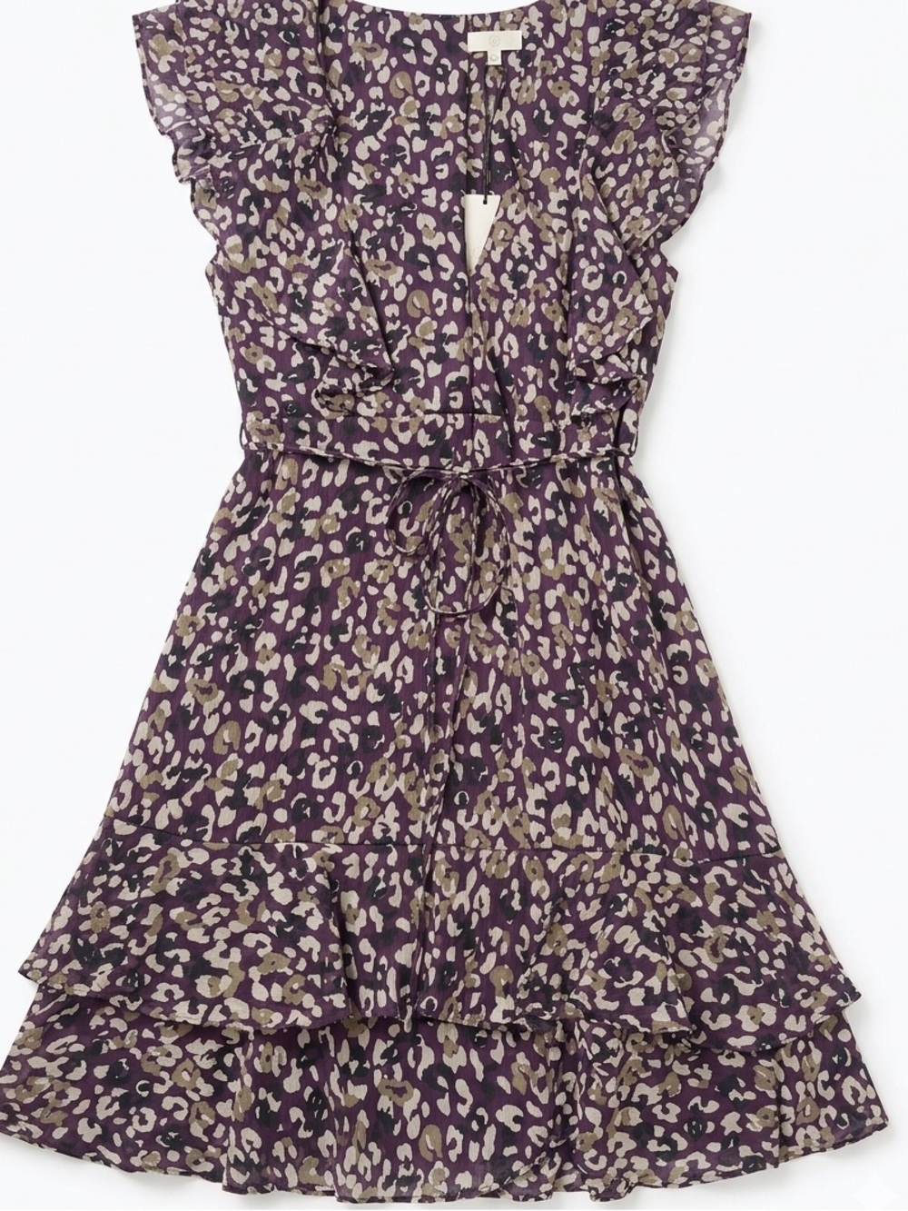 Women Size 16 Purple Leopard Print casual Dress - Picture 3 of 4
